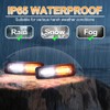 Nrgedzam 4pcs Emergency Strobe Lights Sync Feature Warning Flashing Lights