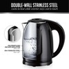 OVENTE 1.7L Double Wall Electric Tea Kettle, 1100W Water Boiler