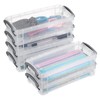 Sumnacon Pencil Case, Pen Case, Small Storage Case, Plastic, Transparent,