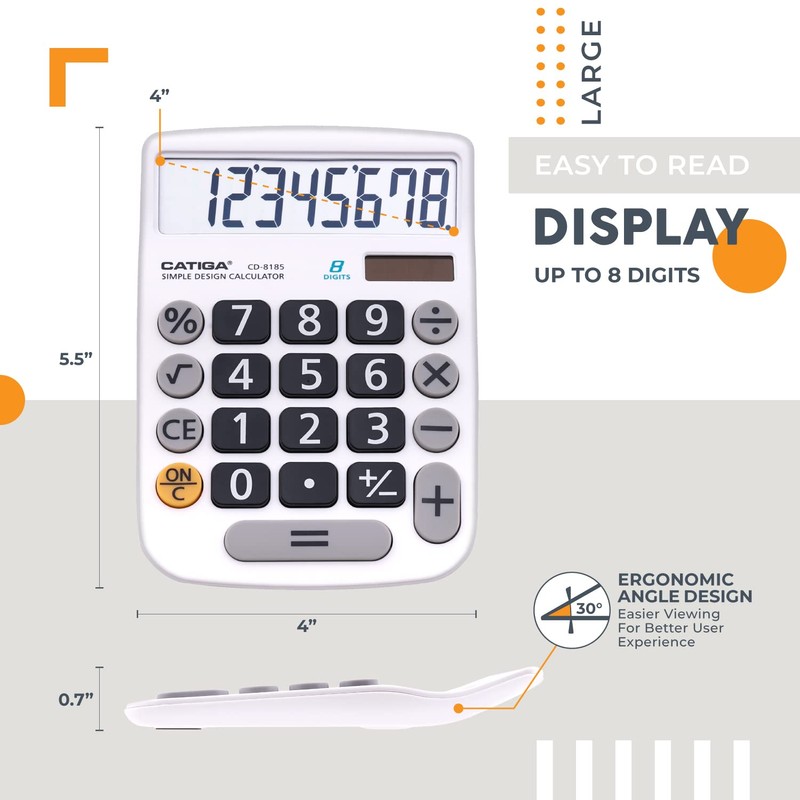 CATIGA CD-8185 Office and Home Style Calculator - 8-Digit LCD