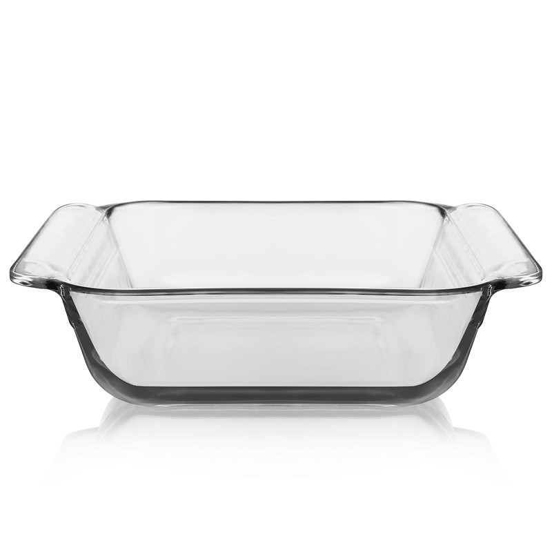 Libbey Baker's Premium Square Glass Casserole Bake Dish, 8-inch by