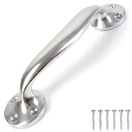 6" Polished Aluminium Bow Handle 150mm Silver Furniture Cabinet Door Pull