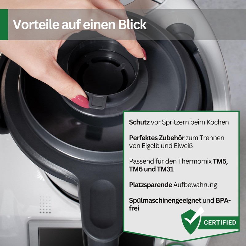 Leckerhelfer SplashPRO Splash Guard and Egg Yolk Separator Suitable for