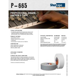 Shurtape P-665 Premium Gaffer Tape Black 1" x 55 yds.