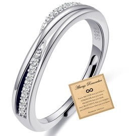 Rajputana Infinity Ring Sterling Silver Ring Silver Thumb Rings for Women Promise Ring for Her Ladies Rings Cubic Zirconia Adjustable Silver Ring 925 Infinity Ring