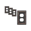 DEWENWILS 4-Pack Duplex Wall Plate, Metal Wall Outlet Cover for