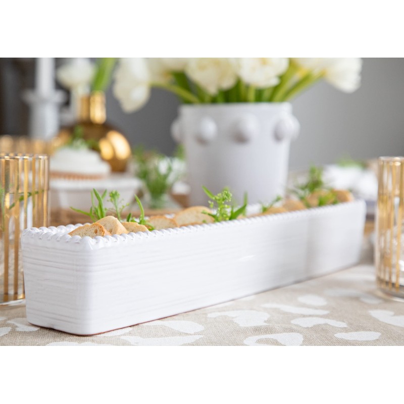 Mud Pie Nested Beaded Cracker Dish; Small 3" X 15"