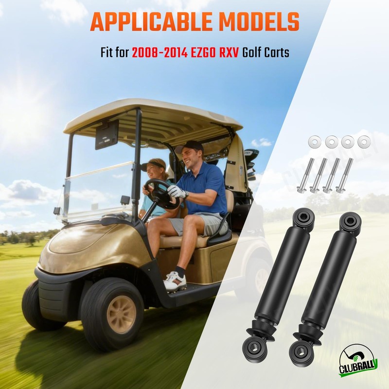 CLUBRALLY Golf Cart Rear Shock Absorbers, RXV Rear Shocks for