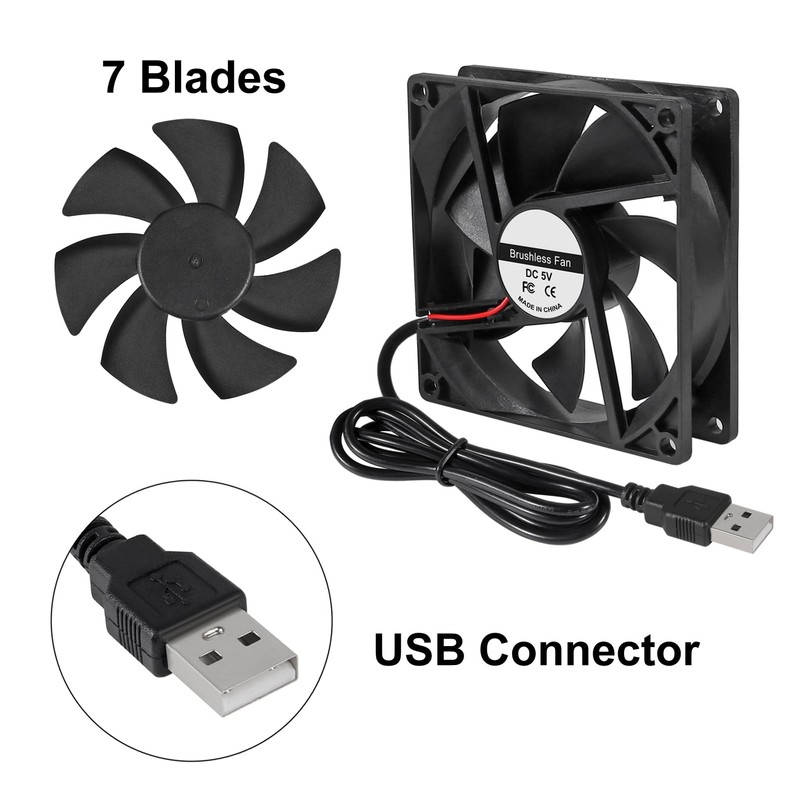 92mm USB Cooling Fan (9225) 5V DC Brushless Fan -