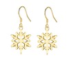 Christmas Earrings for Women Girls- Snowflake Drop Earrings, Gold Dangle