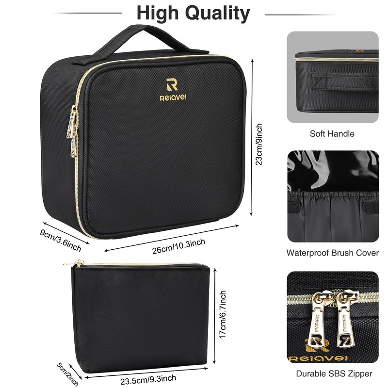 Samtour Makeup Case Travel Makeup Bag Makeup Train Case Cosmetic