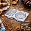 Evmliy 15 Sets Snack Containers, Reusable Double 2 Compartment Condiment