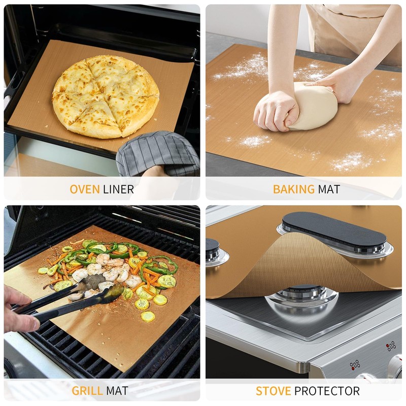 2 Pack Oven Liners for Bottom of Oven, Reusable -