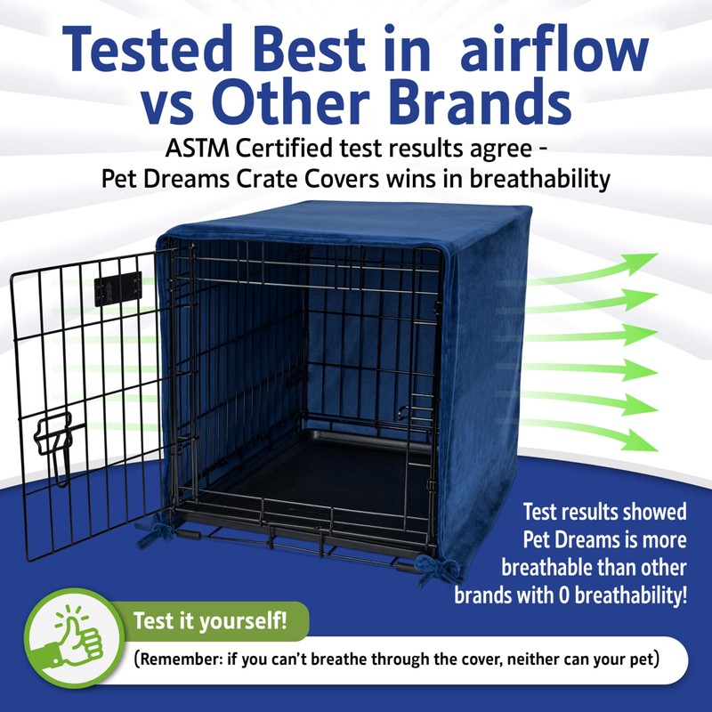 Pet Dreams Breathable Dog Crate Cover - Single Door Cover