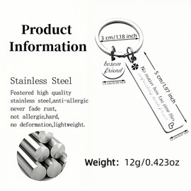 Stainless Steel Bosom Friend Keychain - Heartfelt Gift for Best Friends on Any Occasion