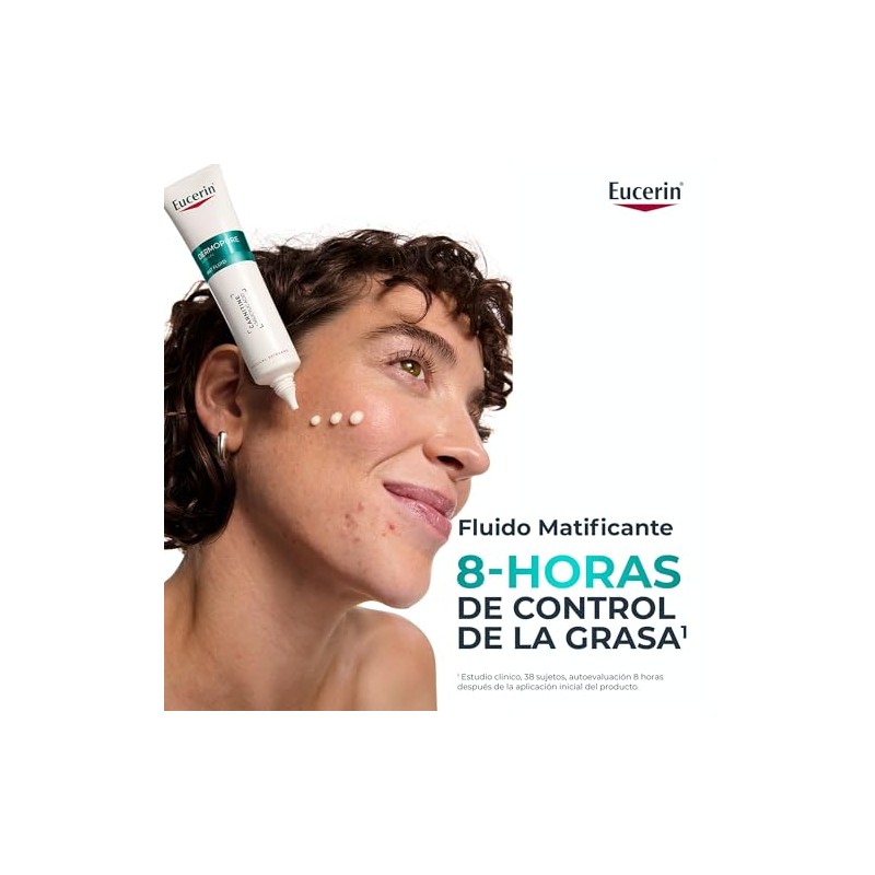 EUCERIN DermoPure Fluido Facial Hidratante Matificante Para Piel Grasa, 40