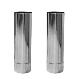 AWISEFULL Wood Stove Pipe 3.5" Thickness Stainless Steel 2 pcs Stovepipe Chimney Extension for Outdoor Wood Burning Stove