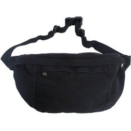 Crossbody Bag Fanny Pack for Women Men, Waist Pack Large Chest Bag with Adjustable Strap for Workout Travel Sports Running(Black)