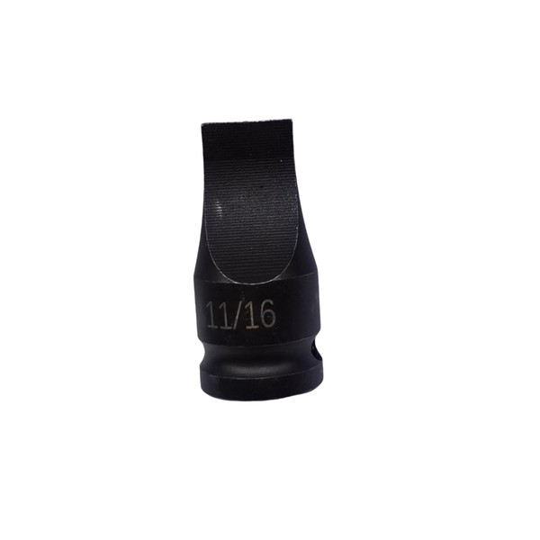 1/2-inch Drive Slotted Screwdriver Bit Socket/Drag Link Socket, 11/16" Width