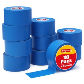 Fyguard 10 Rolls Painters Tape Blue Painters Tape 2 Inch Wide, General Purpose Masking Tape Bulk, 1.89 in x 55 Yd Blue Tape for Wall Painting Home Improvement DIY Crafts, Total 550 Yards