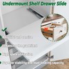 Undermount Drawer Slide, Soft Close Bottom Mount Pull Out Shelf