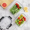 HOMBERKING 10 Pack Glass Meal Prep Containers with Locking Lids,