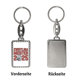 speecheese Köln Zweitliga Meister 2025 Schlüsselanhänger mit Bordüre mit Meisterschale der 2. Liga Aufsteiger Perfektes Fußballgeschenk für Fans als Erinnerung an den Aufstieg