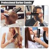 6 Pack Heat Resistant Hair Cutting Combs, 9 Inch Flat