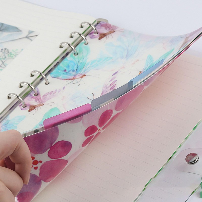 CLKE 6 Pieces A5 Plastic Dividers Dividers 6 Holes Dividers