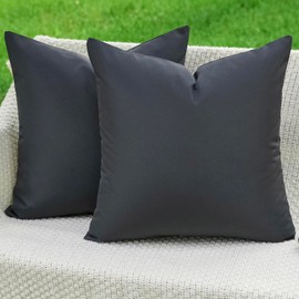 Kiatuniya Outdoor Cushion Cover 40 x 40 cm Grey Cushion Weatherproof Sofa Cushion Decorative Cushion Cover Waterproof Cushion Cover Decorative Modern Summer Cushion Covers for Garden Sofa Balcony