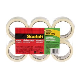 Scotch 35006Esf Tough Grip Moving Packaging Tape, 1.88-Inch X 54.6 Yds, 6 Rolls/Pk