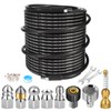 110FT Sewer Jetter Kit for Pressure Washer, 5800PSI Drain Cleaner