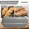 Sassafras Superstone® Covered Bread Baker with Lid - Grey Glazed
