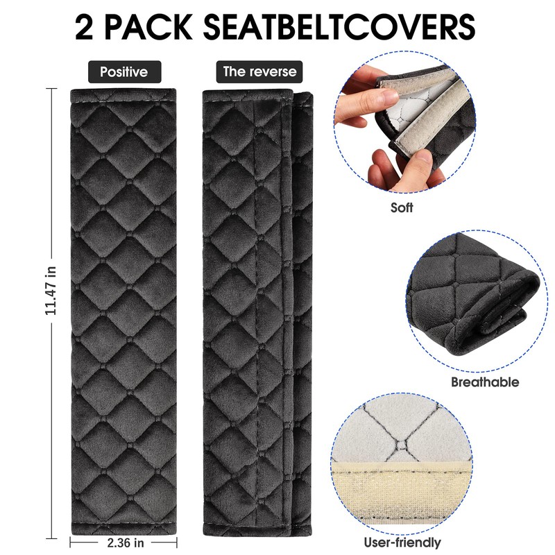 Seat Belt Comfort Pads – 2-Pack Car Seat Belt Covers