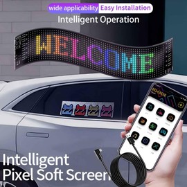 Colorful Eye Lamp Soft Screen for Car Windows, Truck, Cars, Shops, Streets (4.7 * 23.4 in)