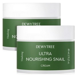 Dewytree Snail Cream Anti-wrinkle Moisturizing Cream 2 Pieces, 80ml / 달팽이크림 주름개선 수분크림 스네일크림 2개, 80ml