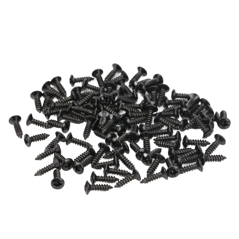 100PCS Guitar Pickguard Screws Metal Guard Plate Mounting Screw Electric
