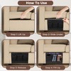 Andibro Bedside Storage Organizer with 4 Pockets, Oxford Cloth Bedside