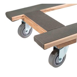 Mytee Products 18"x30" H Frame Movers Dolly w/Rubber Tread & 4" Non Marking Wheels - 1000 lbs WLL H Shape Heavy Duty 4 Wheel Moving Dolly Cart for Packing & Moving Supplies - Furniture Piano Dolly