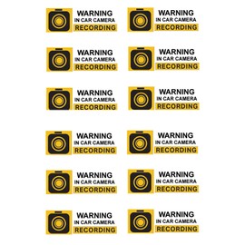 Mandala Crafts Car Anti-Theft Security Surveillance Camera Audio Video Recording Front Adhesive Window Sticker Decal (12)