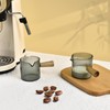 Denovin Glass Measuring Cup, 4oz Espresso Shot Glass with Wood
