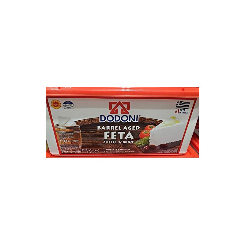 Dodoni Barrel Aged Feta in Brine 7.7lbs (Dried 2kg) Product