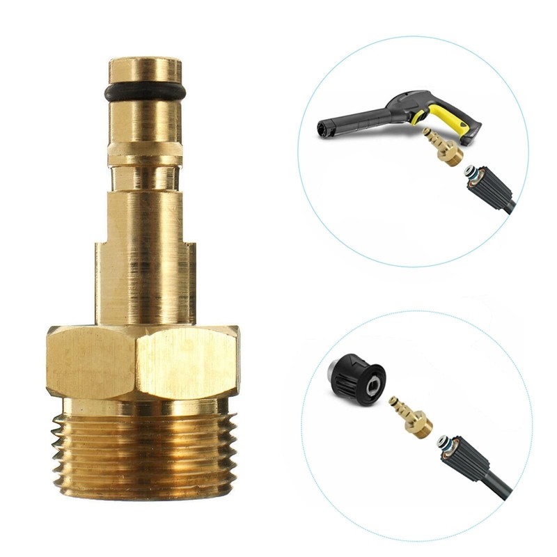 High Pressure Washer Adapter,Hose Adapter Quick Connect, Brass M22 Washer