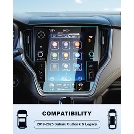 For 2025 Subaru Outback Screen Protector - 2020-2022 2023 2024 2025 Outback & Legacy Accessories 9H Tempered Glass 11.6 Inch Navigation Touchscreen Anti-Scratch Reduce Fingerprints High Sensitivity