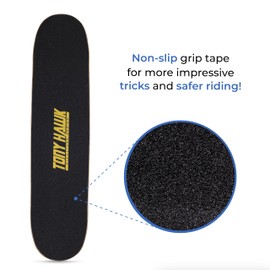 Tony Hawk 31 inch Skateboard, Tony Hawk Signature Series 1, 9-ply Maple Deck Skateboard for Cruising, Carving, Tricks and Downhill, Zombie