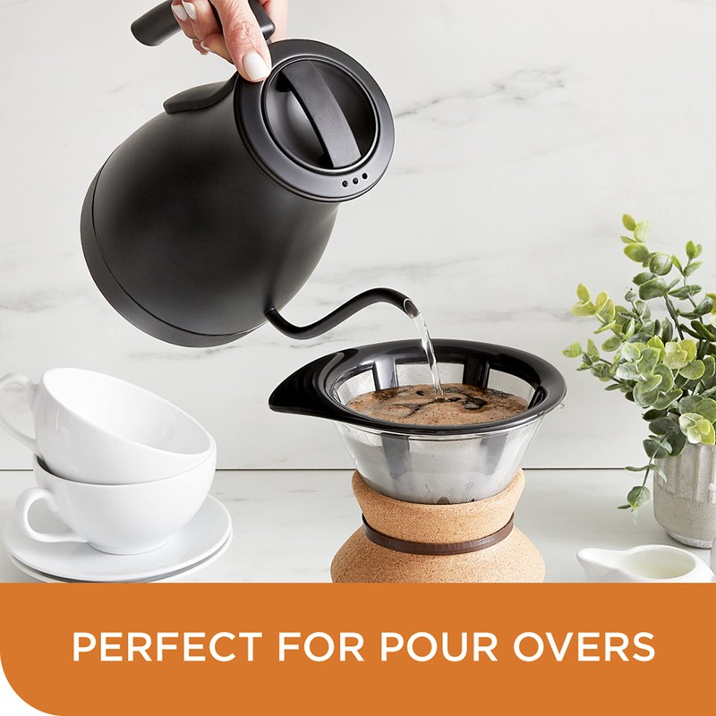 Chef'sChoice Electric Kettle Gooseneck Style Perfect for Pour-Overs Stainless Steel