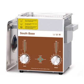 SOUTH BASE Ultrasonic Cleaner,2L 60W Stainless Steel Ultrasonic Jewelry Cleaner with Cleaning Basket,Timer&Heater,Encoded Sonic Cleaner for Cleaning Jewelry,Eyeglasses,Coins