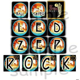 STERN LED ZEPPELIN (LE/PREMIUM) Pinball Machine Target Cushioned Decals+ DROPS