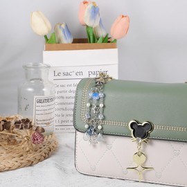 Ptwola Jellyfish Keychain Cute Ocean Style Bag Charms Fish Aesthetic Car Keychains Metal Star Beaded Tassels Purse Accessories Decoration for Women Teen Girls Gifts Key Handbags Backpack