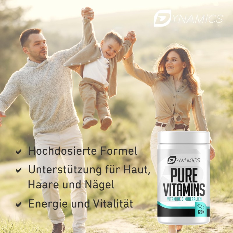 Dynamics Nutrition Multivitamin Tablets High Dose Pure Vitamins 120 Tablets